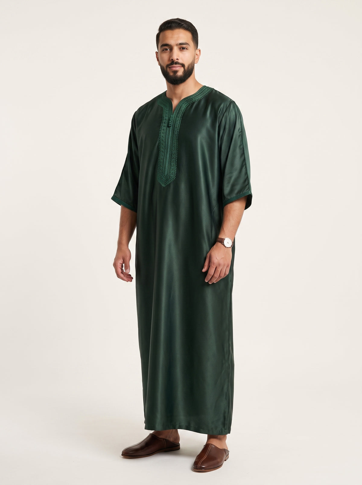 Mens Moroccan ¾ Sleeve Satin
